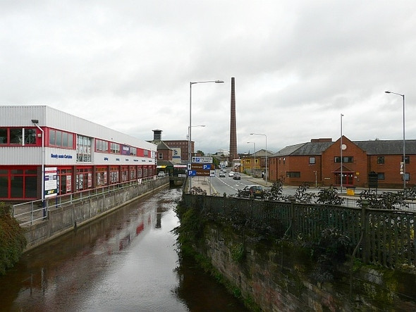 Photo 6"x4" Little Caldew beside Shaddongate Carlisle c2008