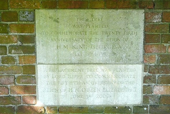 Photo 6"x4" Plaque commemorating tree planting Yattendon c2008