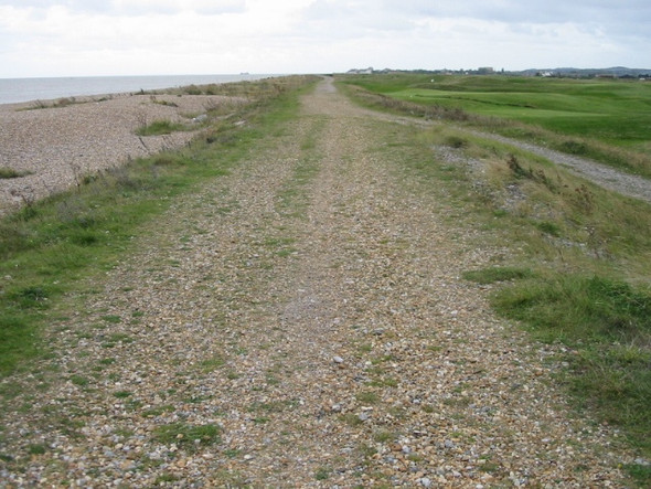 Photo 6"x4" Footpath along the sea wall Sandwich Bay Estate c2008