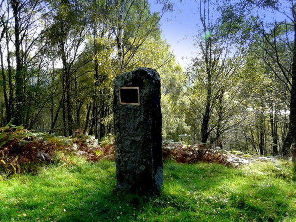 Photo 6"x4" Marker stone near Cannich Cannich c2008