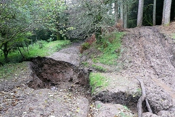 Photo 6"x4" Breach in the road Pontsticill c2008