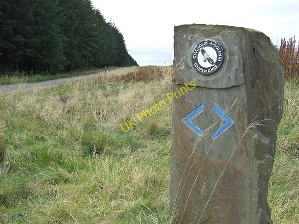 Photo 6"x4" Loops & Links Waymark, Gwaun Blaencorrwg Cwm-hwnt c2008