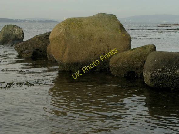 Photo 6"x4" Rocks, Ballyholme beach Groomsport c2008