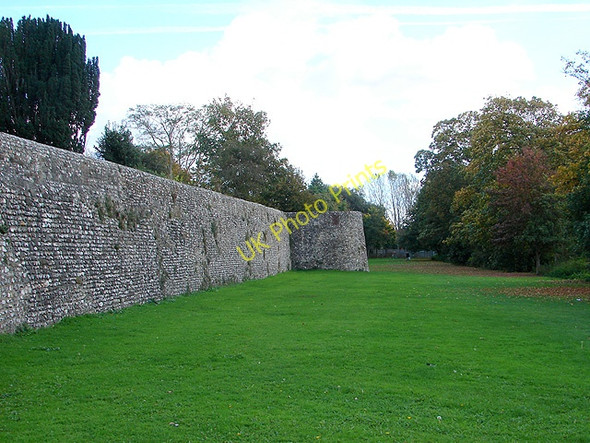 Photo 6"x4" Chichester Roman Wall Chichester c2008