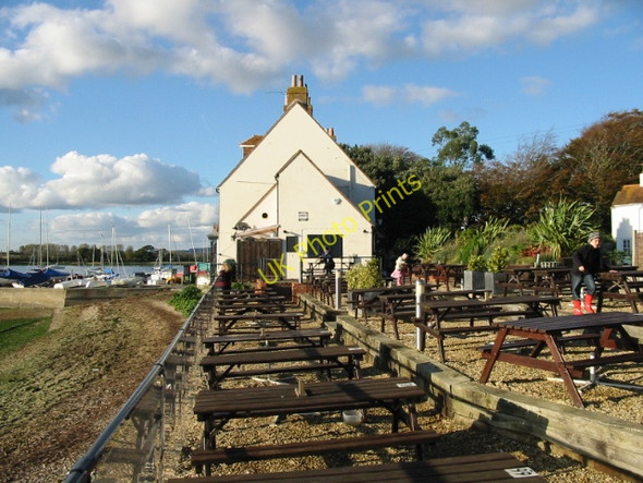 Photo 6"x4" Outside seating at the Crown and Anchor Dell Quay c2008