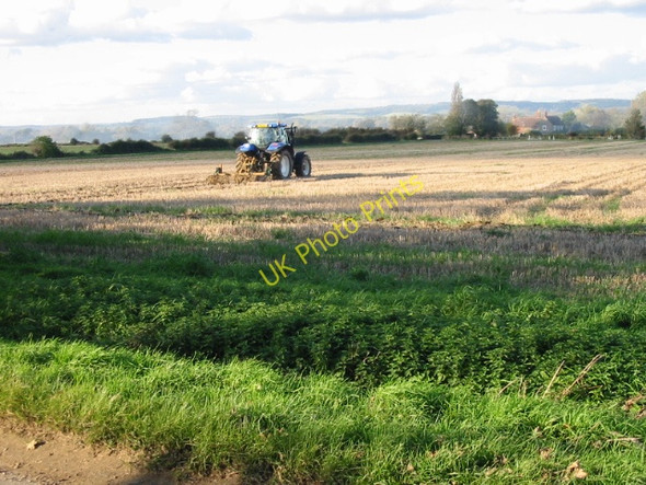 Photo 6"x4" Tractor at work near Apuldram Manor Farm Chichester c2008