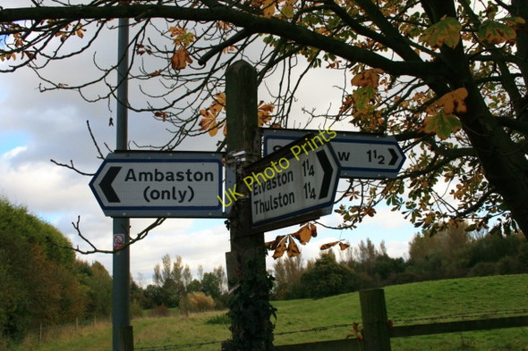 Photo 6"x4" Road Sign near Ambaston Ambaston c2008