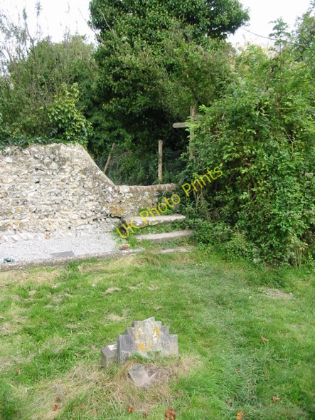 Photo 6"x4" Footpath from the rear of the church at Burpham Arundel c2008