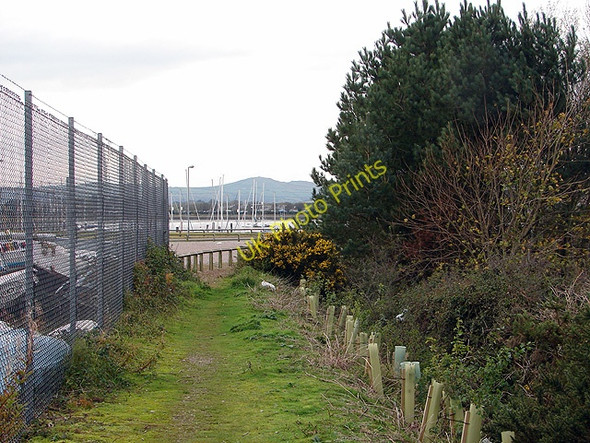 Photo 6"x4" Footpath beside Pwllheli Marina boat park Pwllheli c2008