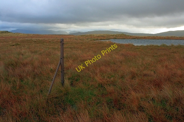 Photo 6"x4" Fence Post and Tarn, Near Launchy Tarn Seatoller c2008