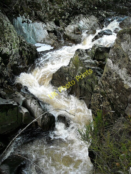 Photo 6"x4" A Waterfall on Duchray Water Kinlochard c2008