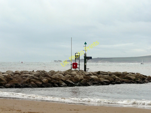 Photo 6"x4" Stone Groyne, Sandbanks Sandbanks c2008