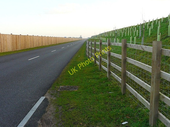 Photo 6"x4" New all purpose  road alongside M6 extension Todhills\/NY3663 c2008