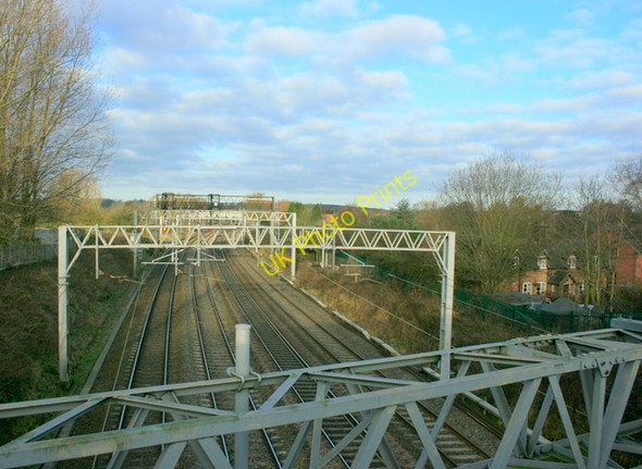 Photo 6"x4" 2008 : Railway north at Worston Lane bridge Little Bridgeford c2008