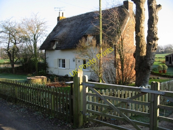 Photo 6"x4" Thatched cottage on Cooting Lane Adisham c2008