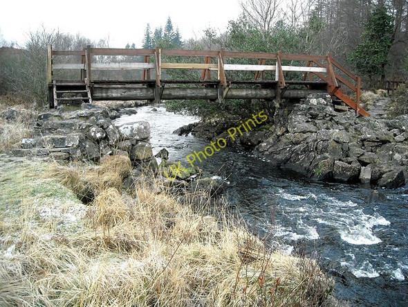 Photo 6"x4" Footbridge over Water of Trool Glentrool Village c2008