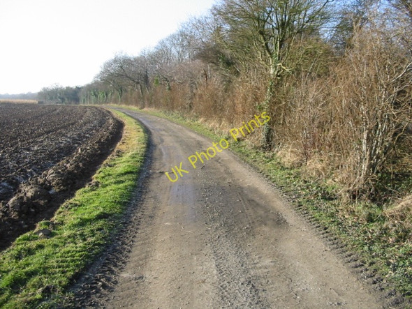 Photo 6"x4" Bridleway and farm track on Cooting Downs Adisham c2008