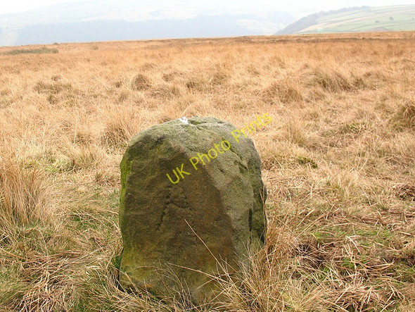 Photo 6"x4" Boundary stone on Erringden Moor Hebden Bridge c2008