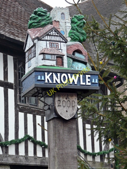 Photo 6"x4" Knowle Millennium Sign Knowle\/SP1876 c2009