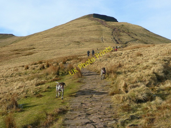Photo 6"x4" Bounding down the path Craig Cwm Sere c2008