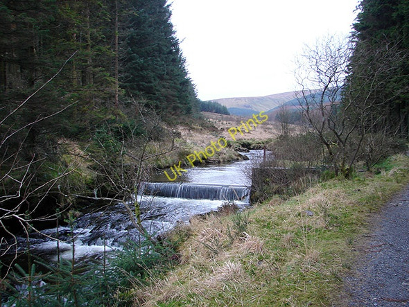 Photo 6"x4" Weir on the Severn Hafren Forest c2009