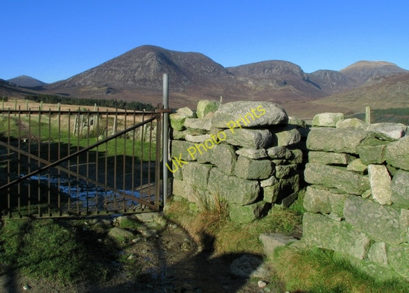 Photo 6"x4" Gate and stile in the Mourne Wall Annalong c2009