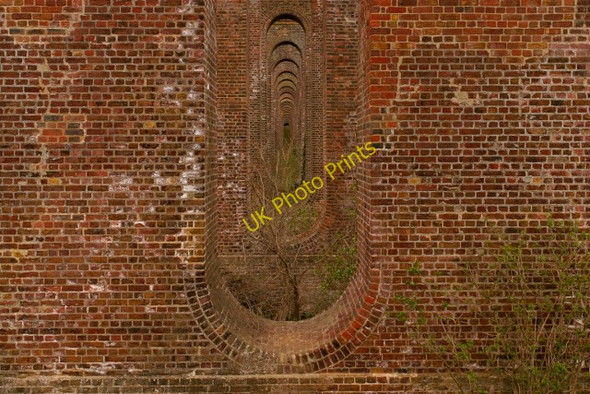 Photo 6"x4" Chappel Viaduct pillars Chappel c2006