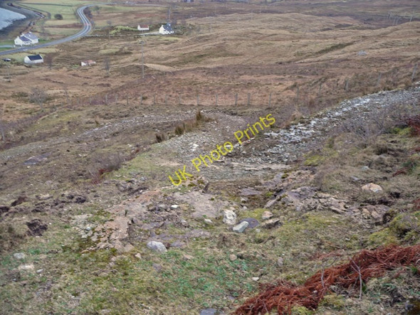 Photo 6"x4" Zig-zag track above Strollamus Dunan\/An D\u00f9nan c2009