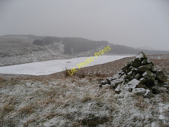 Photo 6"x4" Cairn above loch with no name Duntocher c2009