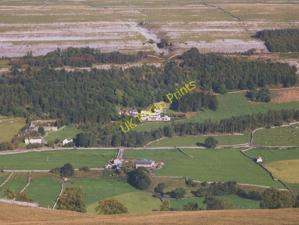 Photo 6"x4" Scargill House viewed from Knipe Scar Kettlewell c2000