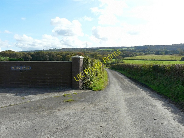 Photo 6"x4" Road past Wern Farm Pinged c2008