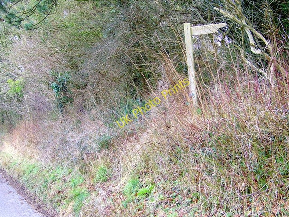 Photo 6"x4" Footpath sign, Damerham North End\/SU1016 c2009