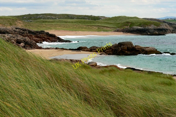 Photo 6"x4" Cruit Island - Beach at north end near golf clubhouse Kincaslough c2005