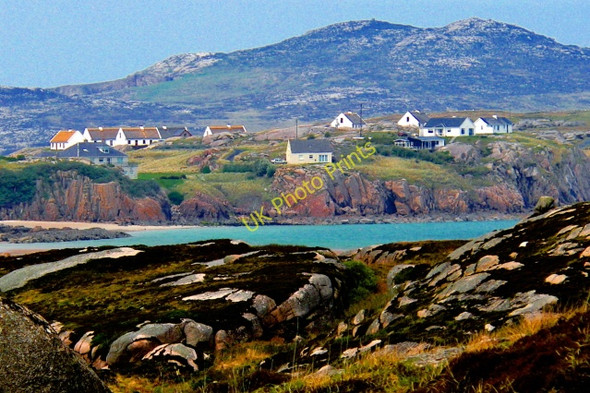 Photo 6"x4" Kincasslagh view of Atlantic Ocean bay & Cruit Island Kincaslough c2008 P1