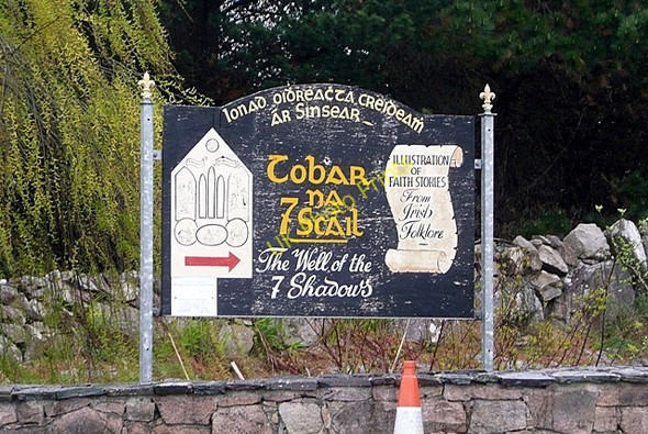 Photo 6"x4" Sign at Garmna (Gorumna) island church Gorumna c2009