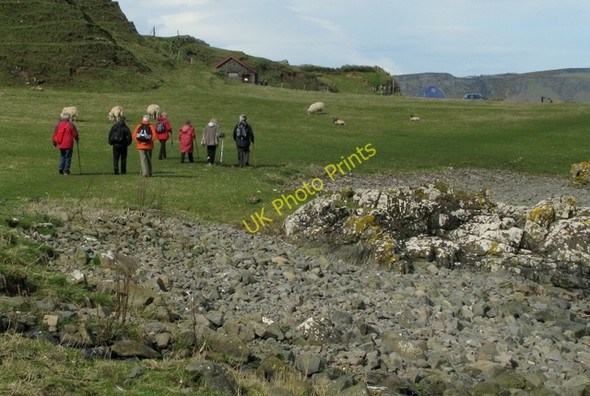Photo 6"x4" Approaching Dunseverick harbour Dunseverick c2009 P1