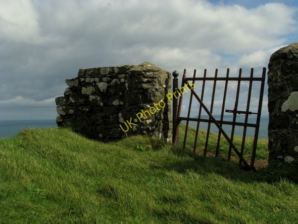 Photo 6"x4" Gate and wall near Benbane Head Dunseverick c2009