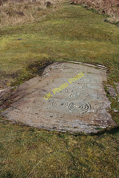 Photo 6"x4" Cup-and-Ring-Marked Rock Cairnbaan c2009