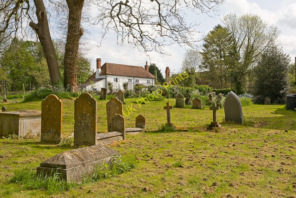 Photo 6"x4" St Michael's Graveyard and Church Cottage North Waltham c2009