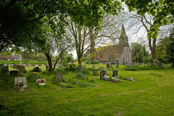 Photo 6"x4" The newer part of St Michael's Graveyard North Waltham c2009