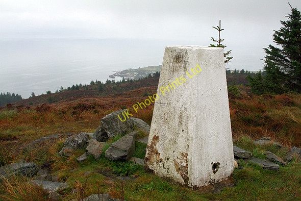Photo 6"x4" Trig Point on Cnoc nan Gabhar Carradale c2007