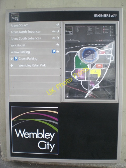 Photo 6"x4" Wembley City information board, Engineers Way, Wembley Wembley c2009