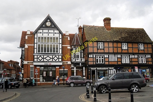 Photo 6"x4" Old buildings, Wantage Market Place Wantage c2009