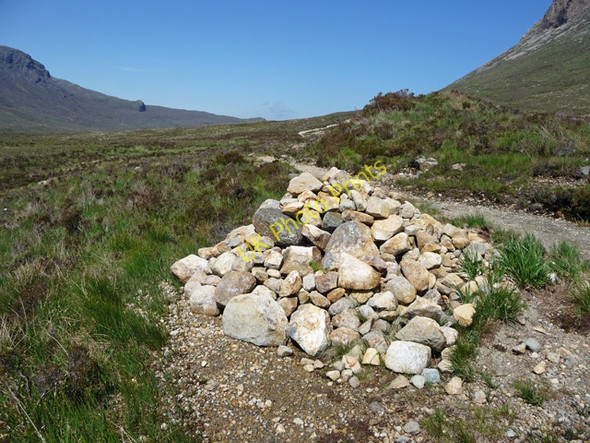 Photo 6"x4" Cairn on the path from Camasunary to Sligachan Marsco c2009