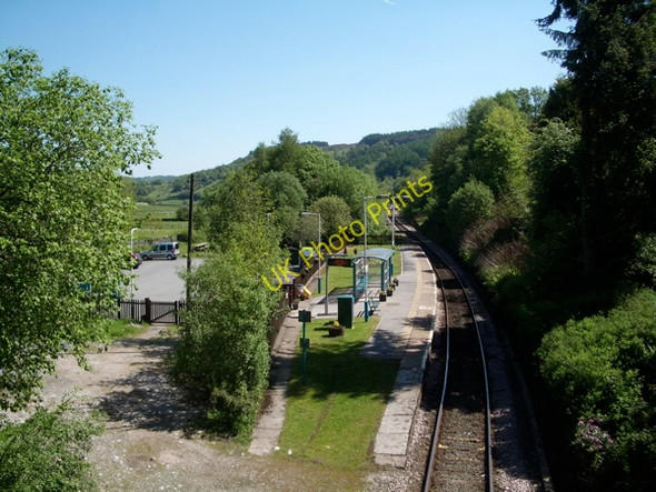 Photo 6"x4" Dolwyddelan: the railway station, from the roadbridge Dolwyddelan c2009