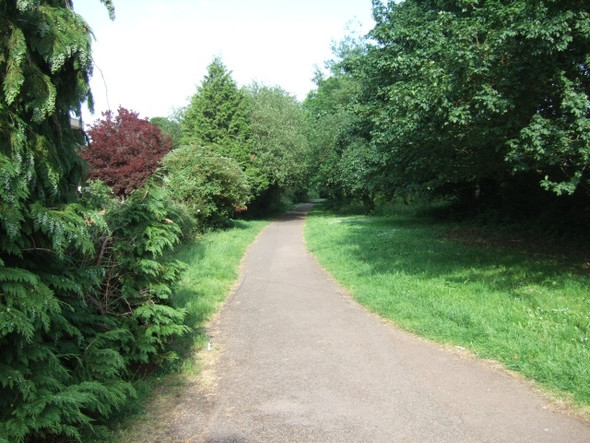 Photo 6"x4" Cycle track into Tiverton Tiverton\/SS9512 c2009