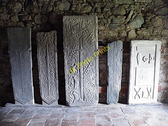 Photo 6"x4" Grave Slabs in St Clement's Church Roghadal c2009