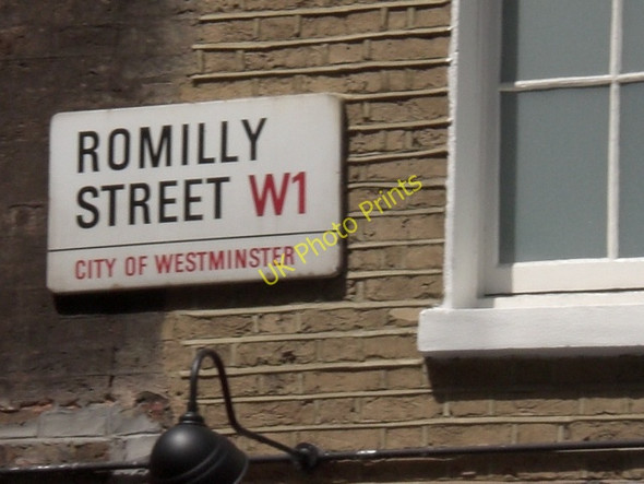 Photo 6"x4" Street sign, Romilly Street W1 London c2009