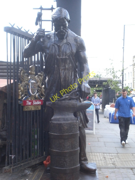 Photo 6"x4" Blacksmith and anvil, Chalk Farm Road NW1 Camden Town c2009