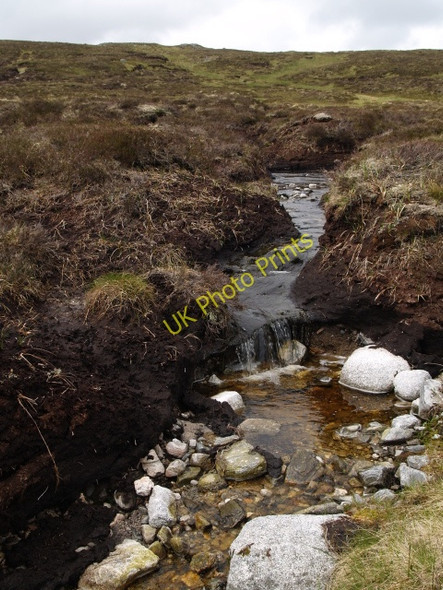 Photo 6"x4" Small burn in peat bog Blackcorrie Burn c2009